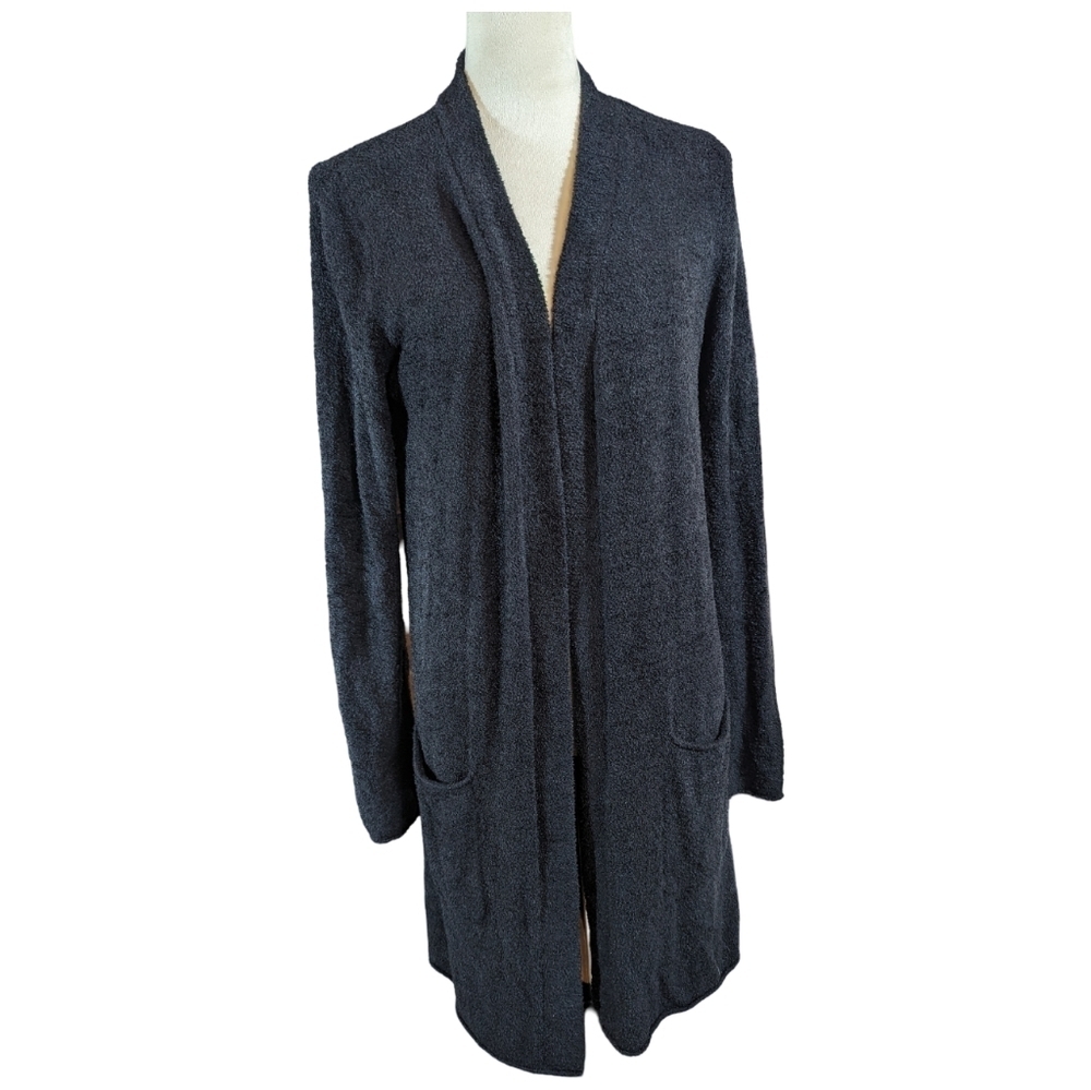 Barefoot Dreams Cozychic Lite Long Open Front Oversized Sweater Robe Pockets